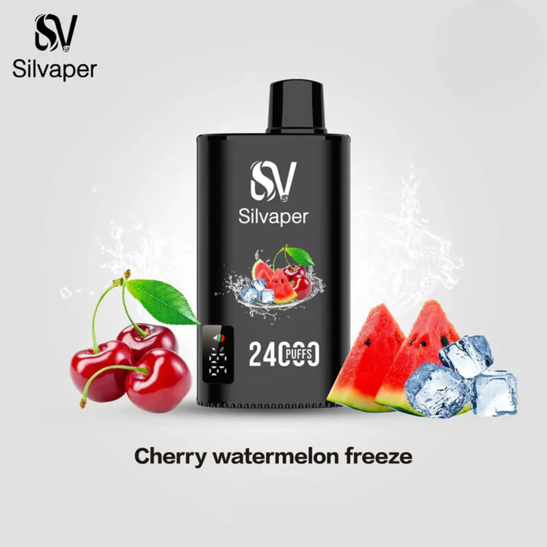 Cherry Watermelon Freeze - Silvaper 24000 Puffs Disposable Vape 2% Nicotine in Dubai, UAE
