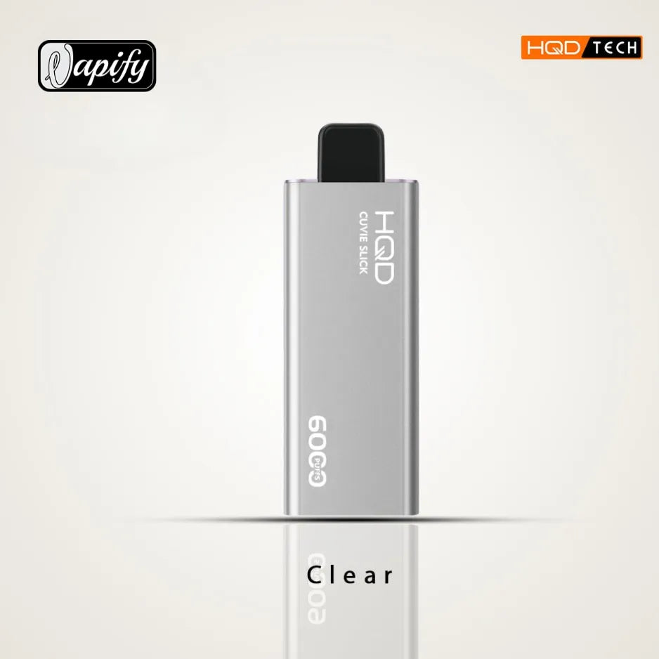 Clear  - HQD Cuvie Slick 6000 Puffs Disposable Vape 2% Nicotine in Dubai, UAE