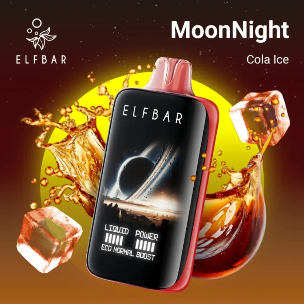 Cola Ice- ELFBAR Moon Night 40000 Puffs Disposable Vape 50mg in Dubai, UAE  