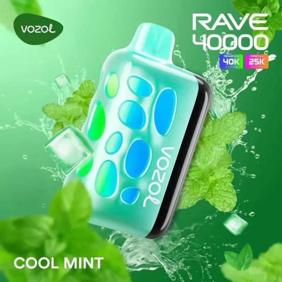 Cool mint  - VOZOL Rave 40000 Puffs Disposable Vape 50mg in Dubai, UAE