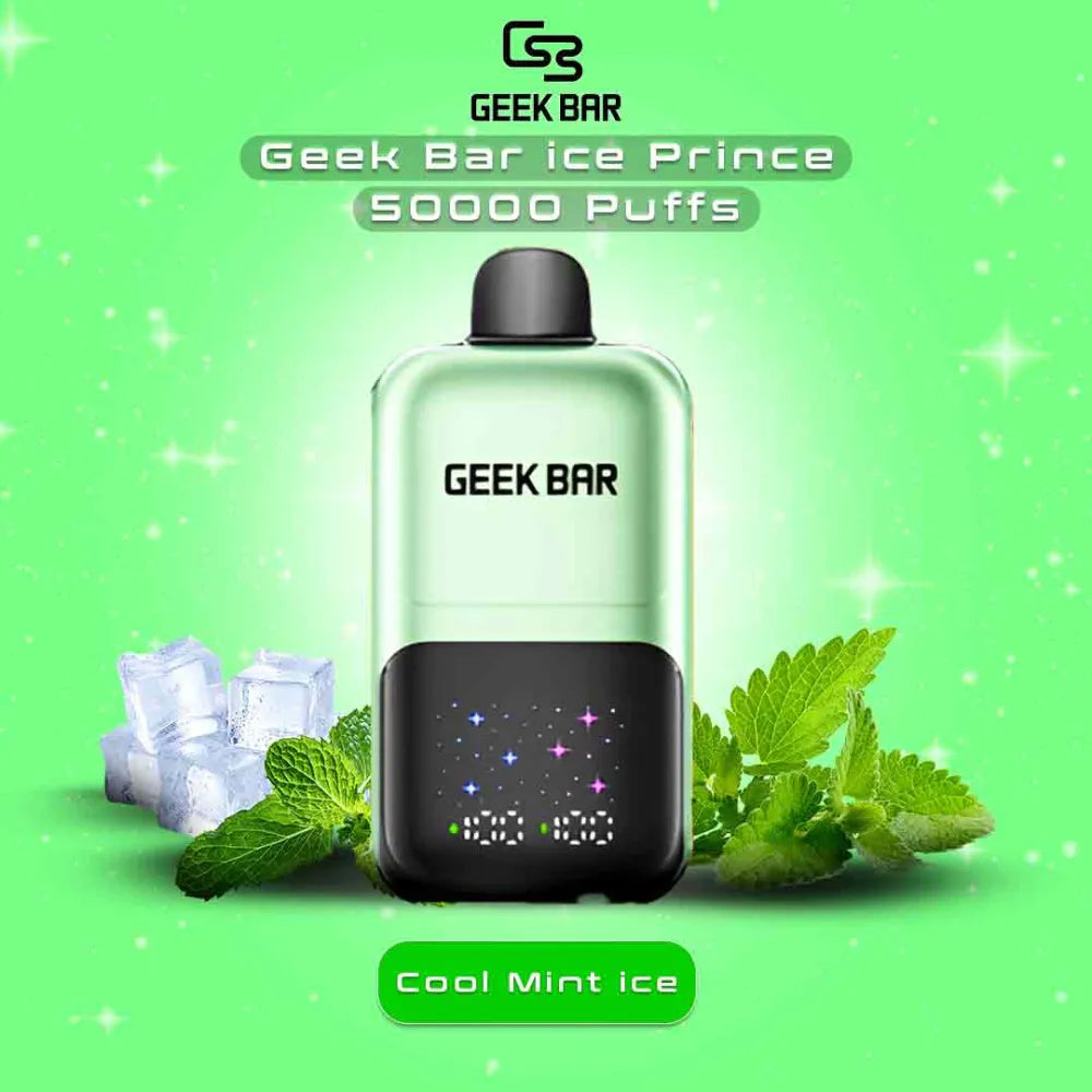 Cool Mint Ice - Geek Bar Ice Prince 50000 Puffs Disposable Vape in Dubai, UAE