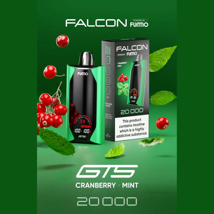 Cranberry Mint - Fummo Falcon GTS 20000 Puffs Disposable Vape 50mg in Dubai, UAE 