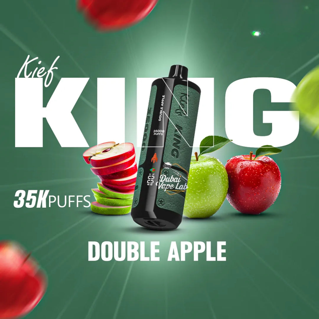Double Apple- KIEF King 35000 Puffs Disposable Vape 3mg in Dubai, UAE