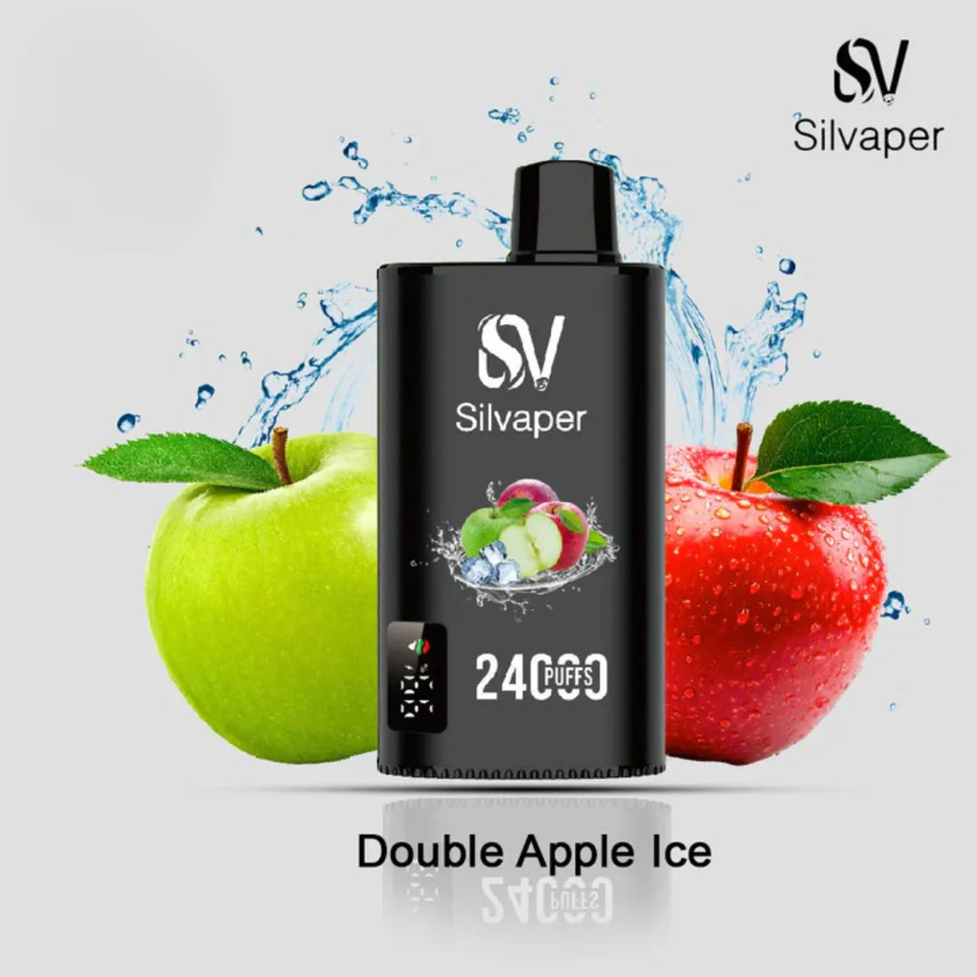 Double Apple Ice - Silvaper 24000 Puffs Disposable Vape 2% Nicotine in Dubai, UAE