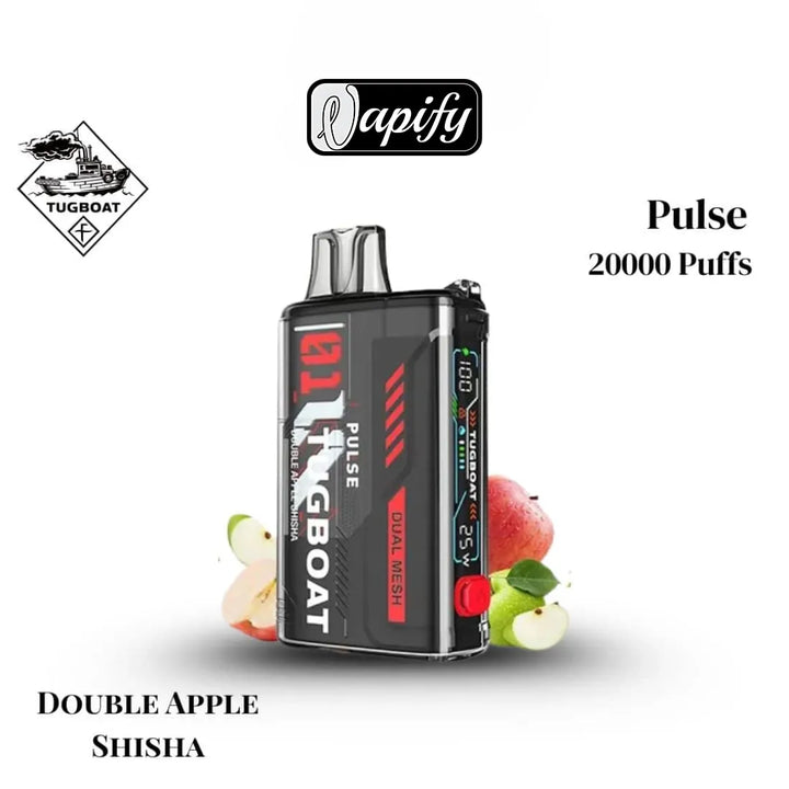 Double Apple Shisha  - Tugboat Pulse 20000 Puffs Disposable Vape 50mg in Dubai, UAE