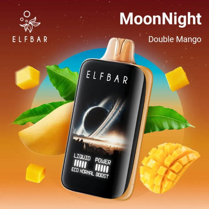 Double Mango- ELFBAR Moon Night 40000 Puffs Disposable Vape 50mg in Dubai, UAE  