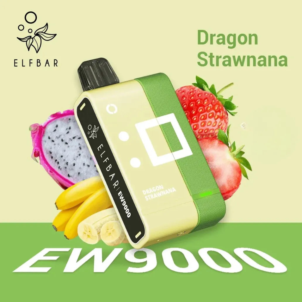 Dragon Strawnana- Elf Bar EW9000 Prefilled Pod Kit 9000 Puffs in Dubai, UAE