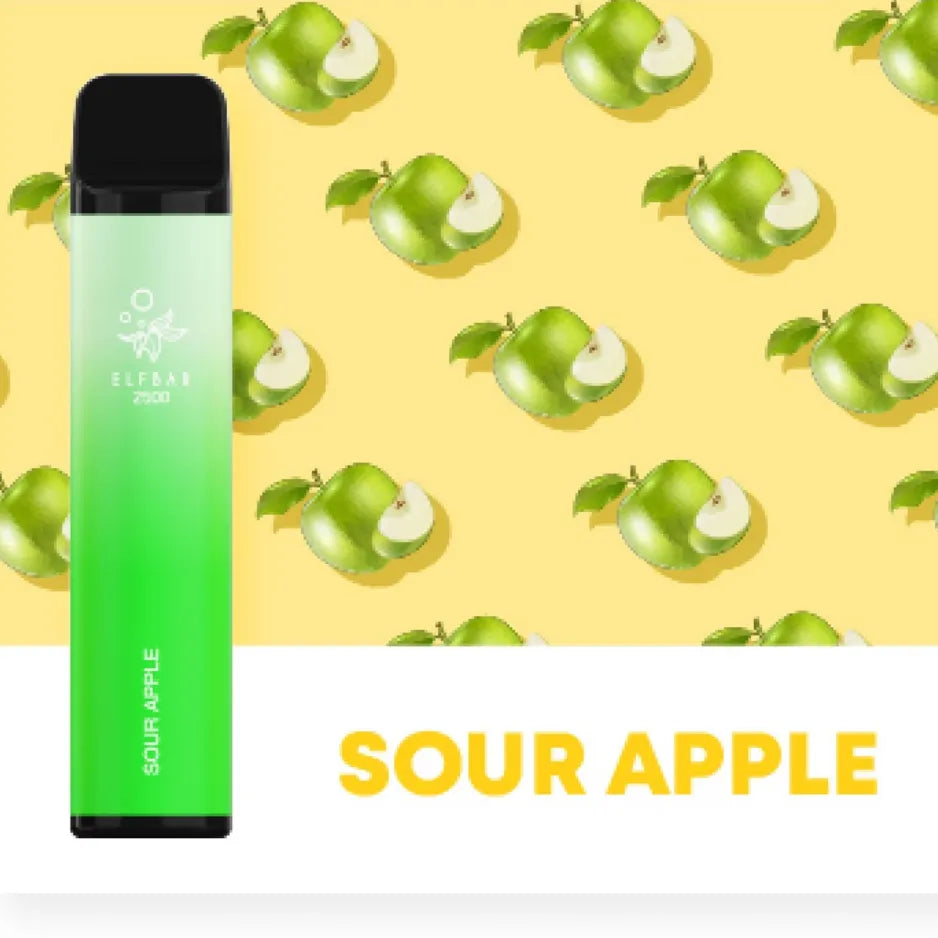 ELFBAR 3500 Puffs Sour Apple Disposable Pod Device 50mg in Dubai, UAE