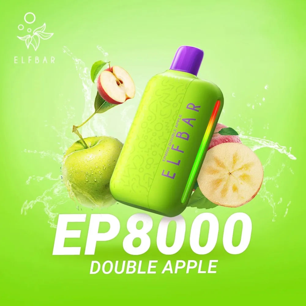 Double Apple   - ELF BAR EP8000 Puffs Disposable Vape in Dubai, UAE