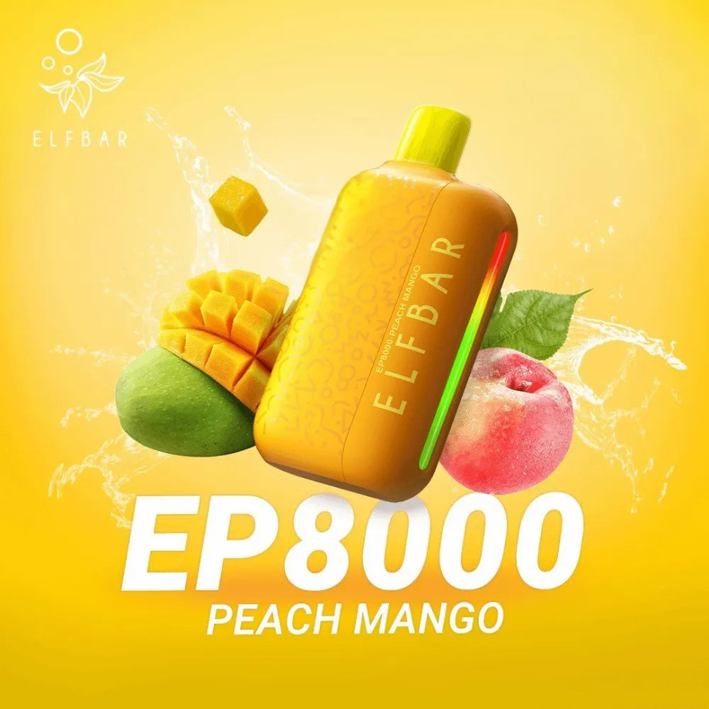 ELF BAR EP8000 Puffs Disposable Vape in Dubai, UAE -Peach Mango