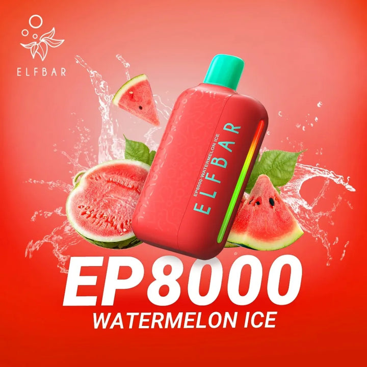 Watermelon Ice  - ELF BAR EP8000 Puffs Disposable Vape in Dubai, UAE