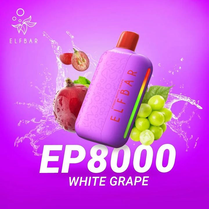 White Grape  - ELF BAR EP8000 Puffs Disposable Vape in Dubai, UAE