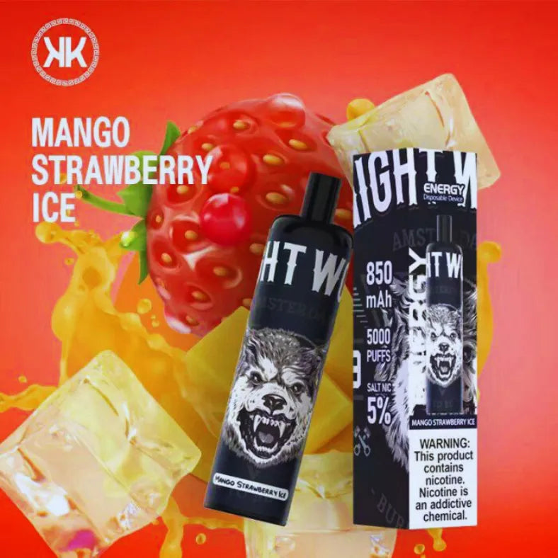 Mango Strawberry Ice  - KK Energy 5000 Puffs Disposable Vape in Dubai, UAE