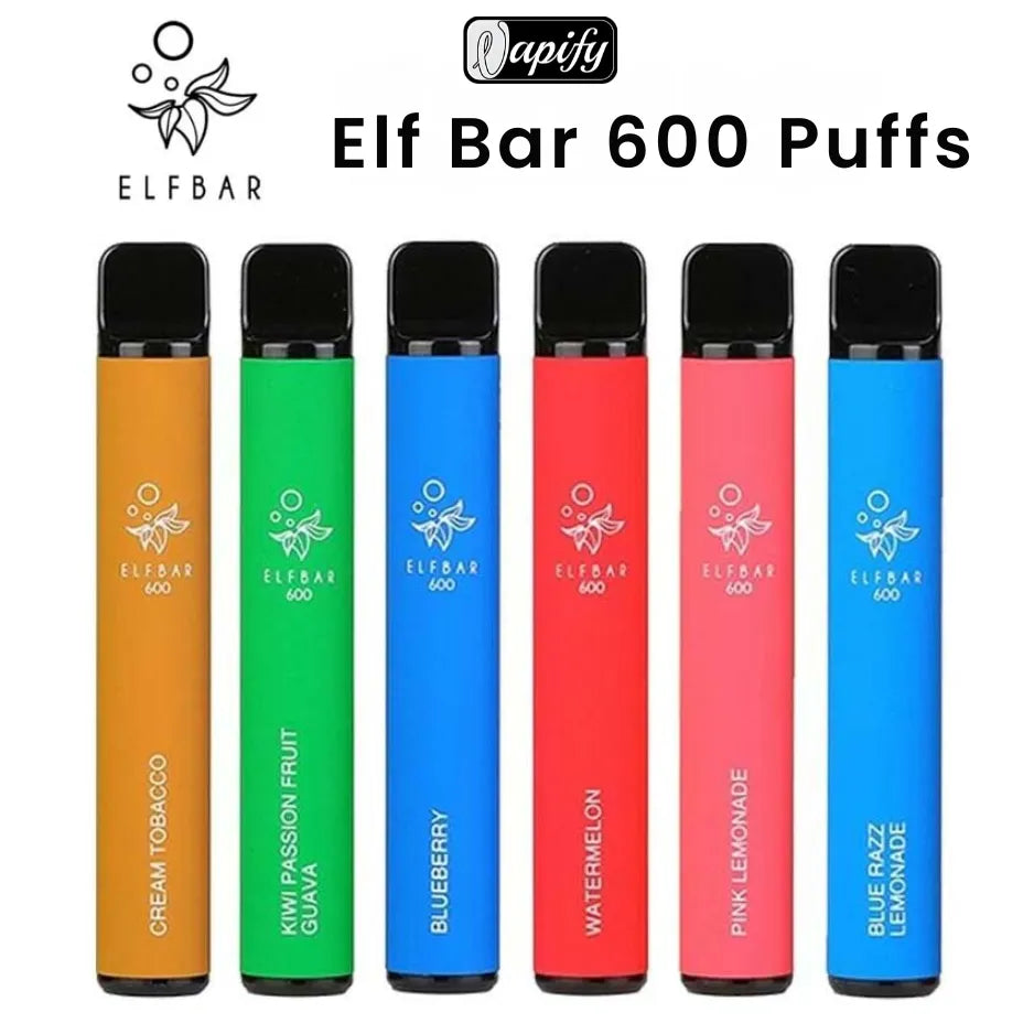 Elf Bar 600 Puffs Disposable Vape 2% Nicotine in Dubai, UAE