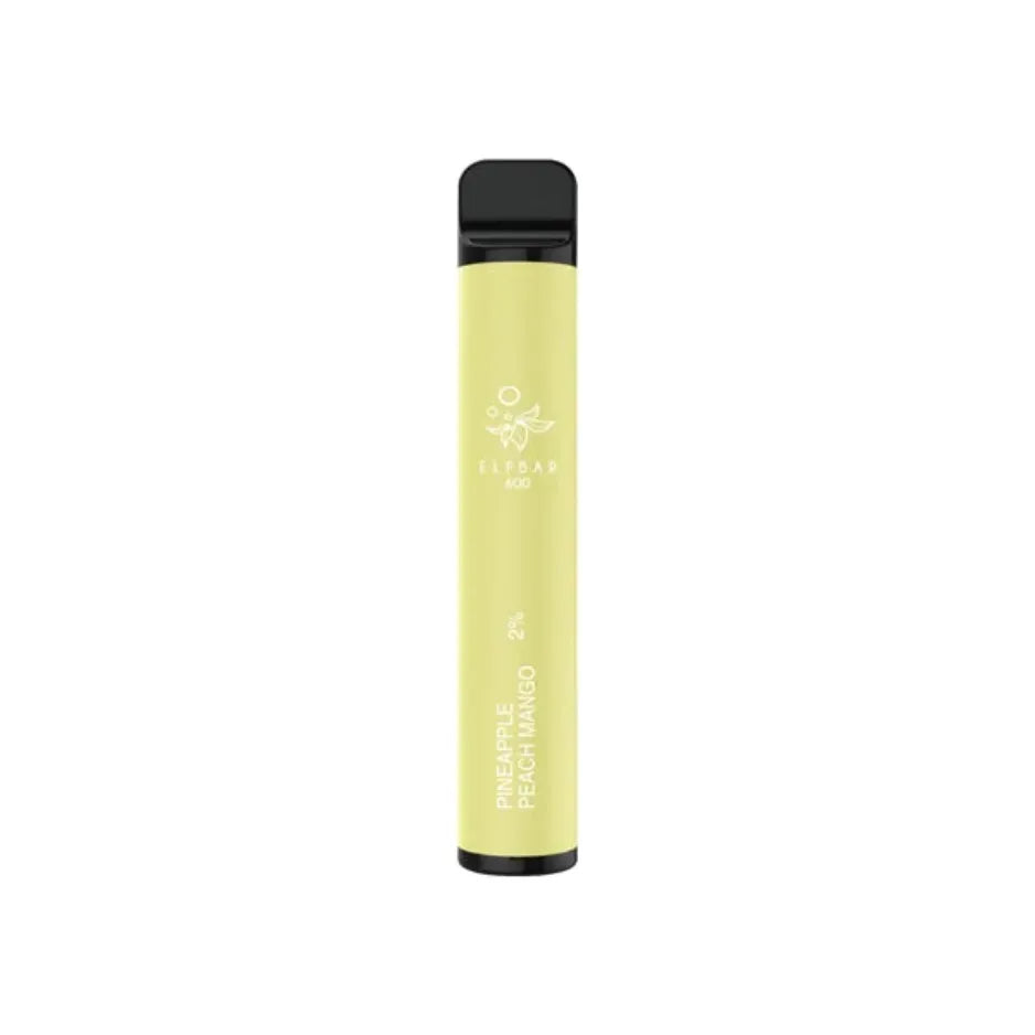 Elf Bar 600 Puffs Pineapple Peach Mango Disposable Vape 2% Nicotine in Dubai, UAE