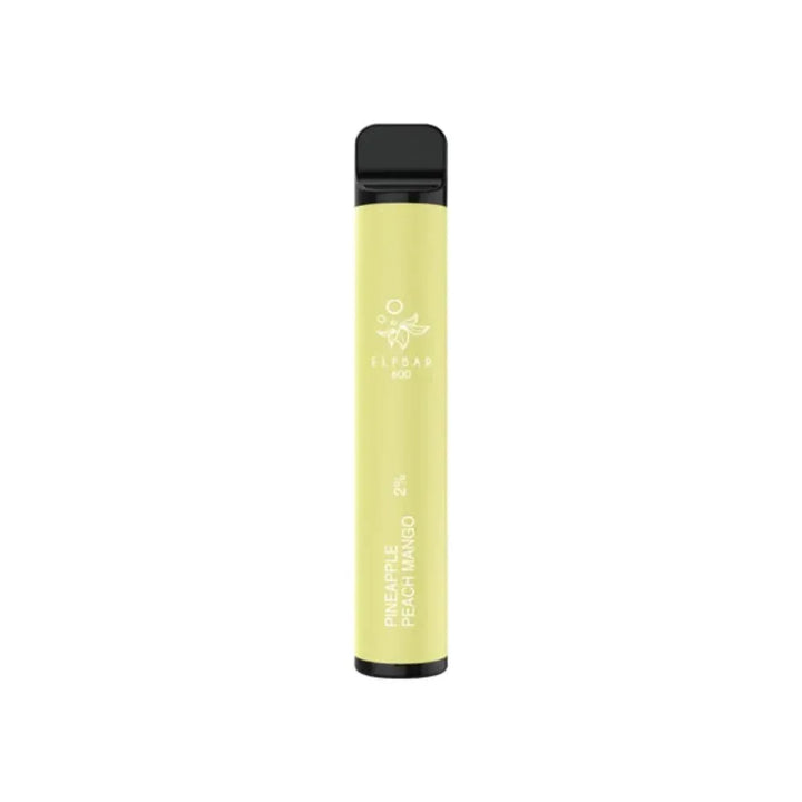 Elf Bar 600 Puffs Pineapple Peach Mango Disposable Vape 2% Nicotine in Dubai, UAE
