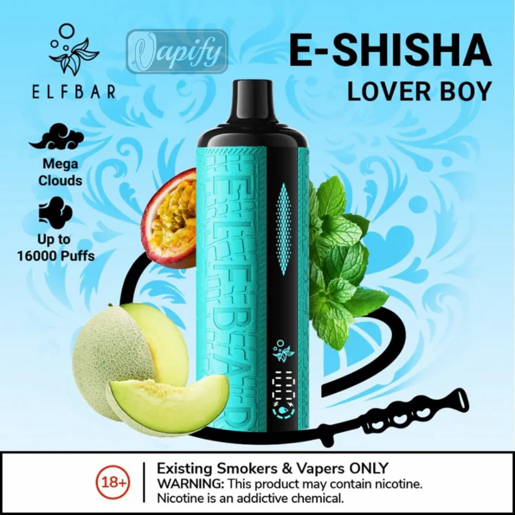 Elf Bar E-Shisha 16000 Puffs Lover Boy Disposable Vape in Dubai, UAE 