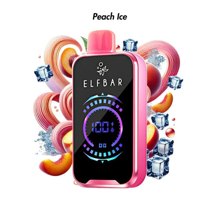  Peach Ice - Elf Bar FS 18000 Puffs Disposable Vape 50mg in Dubai, UAE 