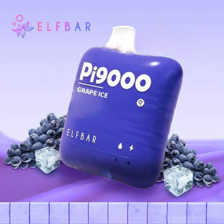 Elf Bar Pi9000 Puffs Disposable Vape- Grape ice 