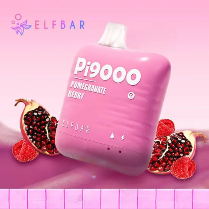 Elf Bar Pi9000 Puffs Disposable Vape- Pomegranate Berry 