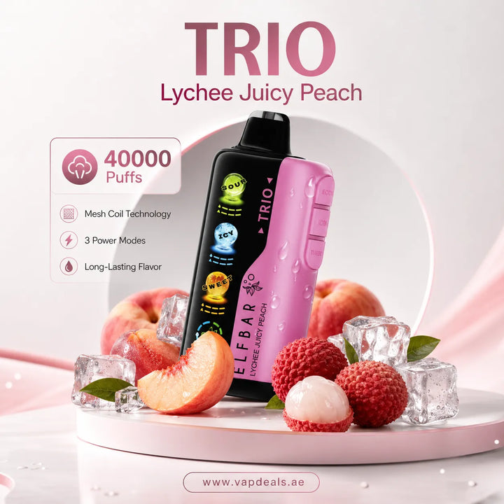 Elf Bar Trio lychee juice peach 