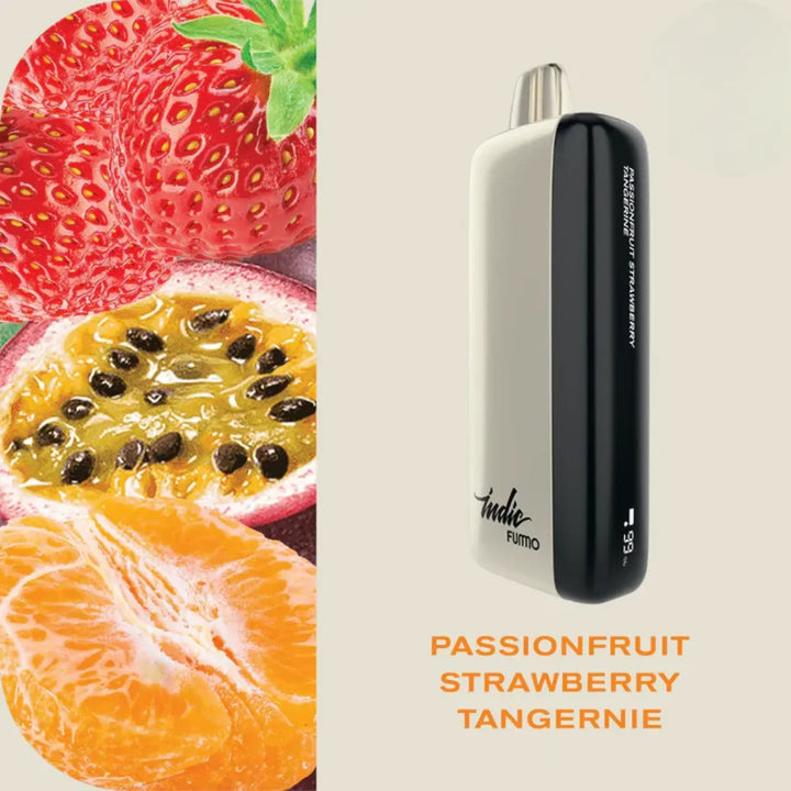 FUMMO Indic 12000 Puffs Passionfruit Strawberry Tangerine Disposable Vape 20mg in Dubai, UAE