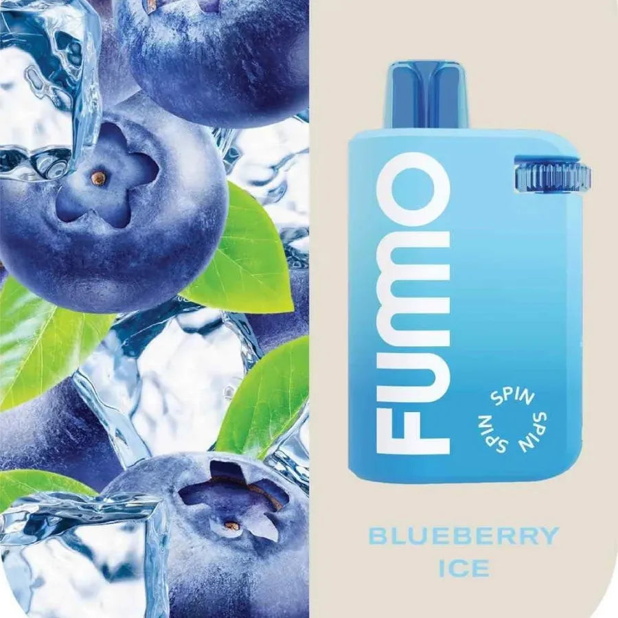 Blueberry Ice - Fummo Spin 10000 Puffs Disposable Vape 20mg in Dubai, UAE