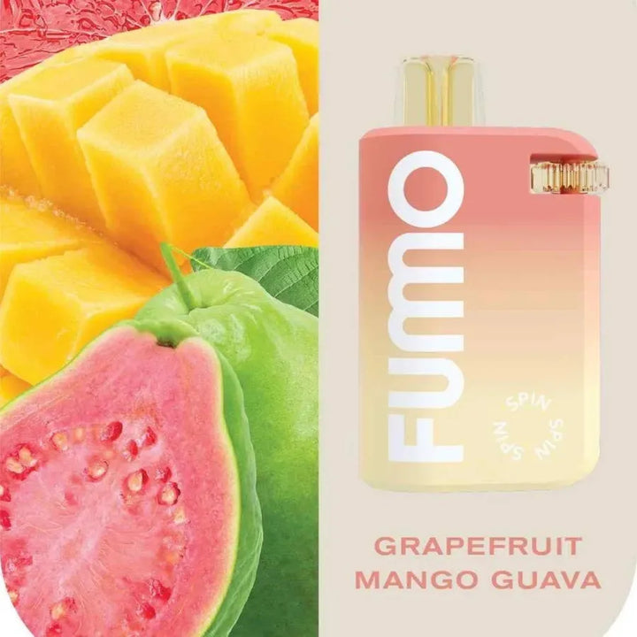 Grapefruit Mango Guava - Fummo Spin 10000 Puffs Disposable Vape 20mg in Dubai, UAE