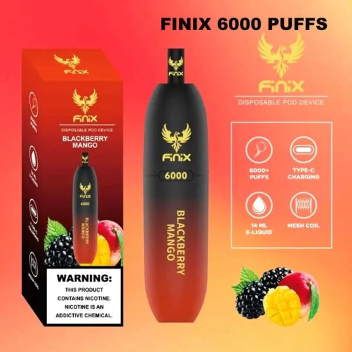 Blackberry Mango - Finix 6000 Puffs 50mg Disposable Vape In Dubai, UAE