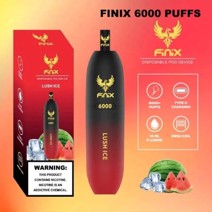 Lush Ice   - Finix 6000 Puffs 50mg Disposable Vape In Dubai, UAE