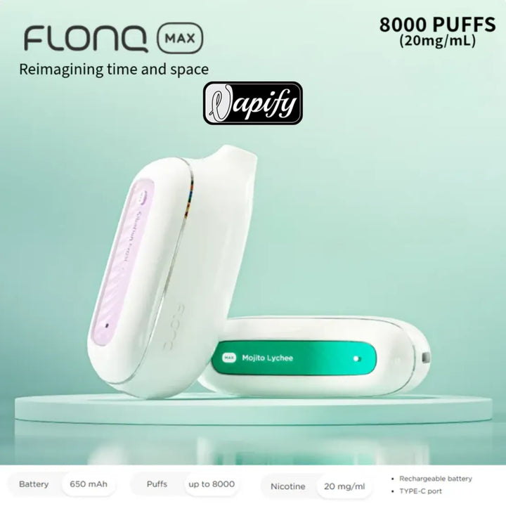  Flonq Max S 8000 Puffs Disposable Vape 20mg Nicotine in Dubai, UAE