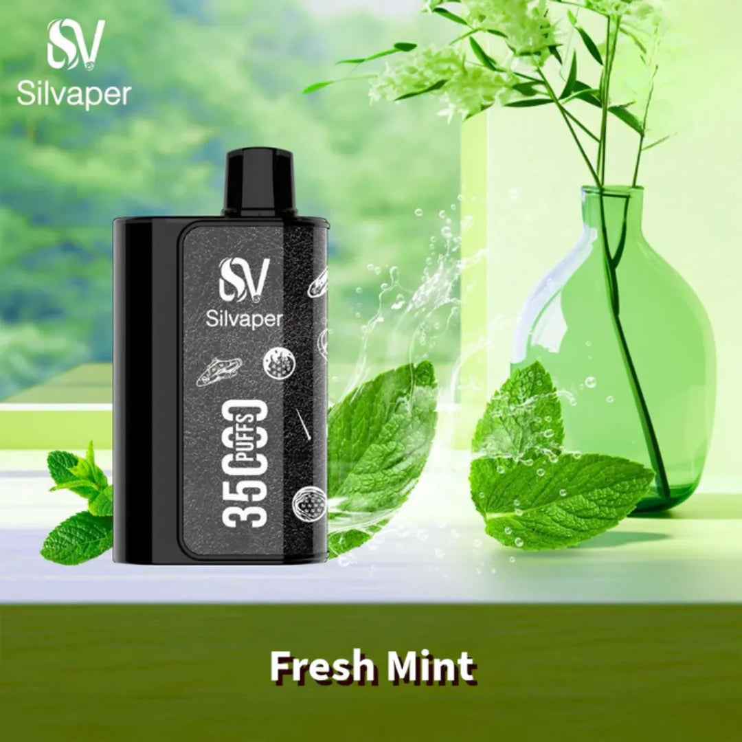 Fresh Mint - Silvaper 35000 Puffs Disposable Vape 20mg in Dubai, UAE