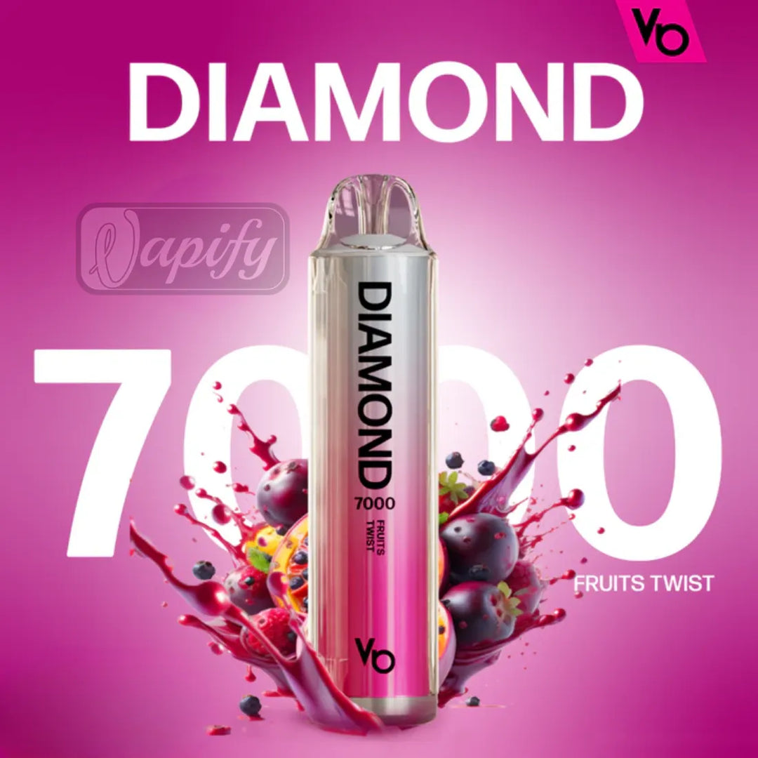 Fruit Twist - Vapes Bars Diamond 7000 Puffs Disposable Vape 2% Nicotine in Dubai, UAE