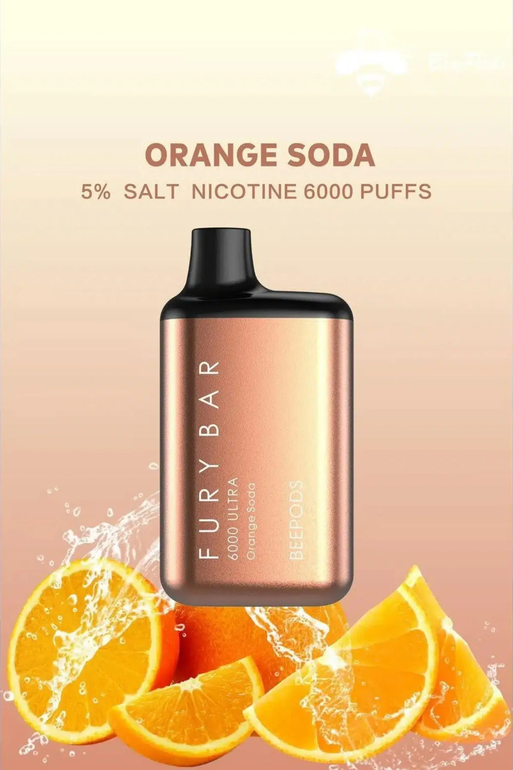 Orange Soda - Fury Bar Ultra 6000 Puffs Disposable Vape Bee Pods in Dubai, UAE