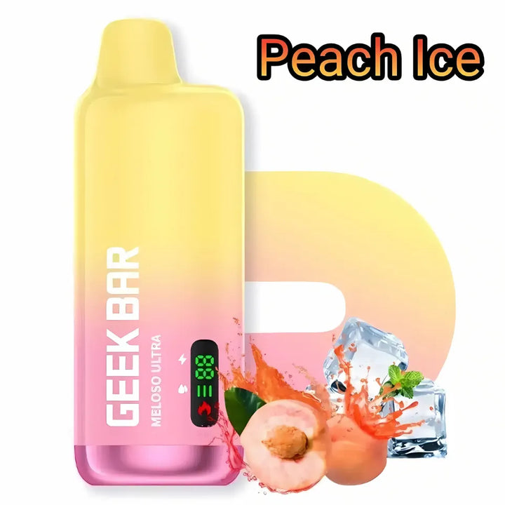 Peach Ice  - GEEK BAR Meloso Ultra 10000 Puffs Disposable Vape 50mg Nicotine in UAE