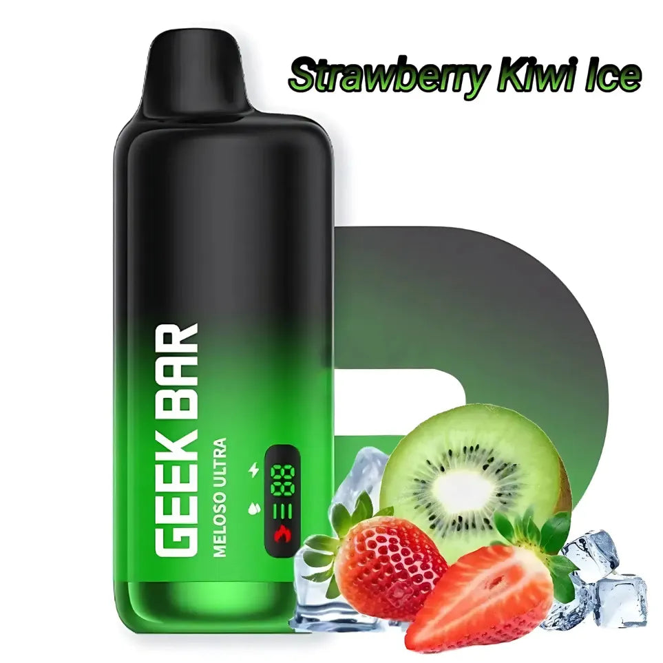 Strawberry Kiwi Ice  - GEEK BAR Meloso Ultra 10000 Puffs Disposable Vape 50mg Nicotine in UAE 