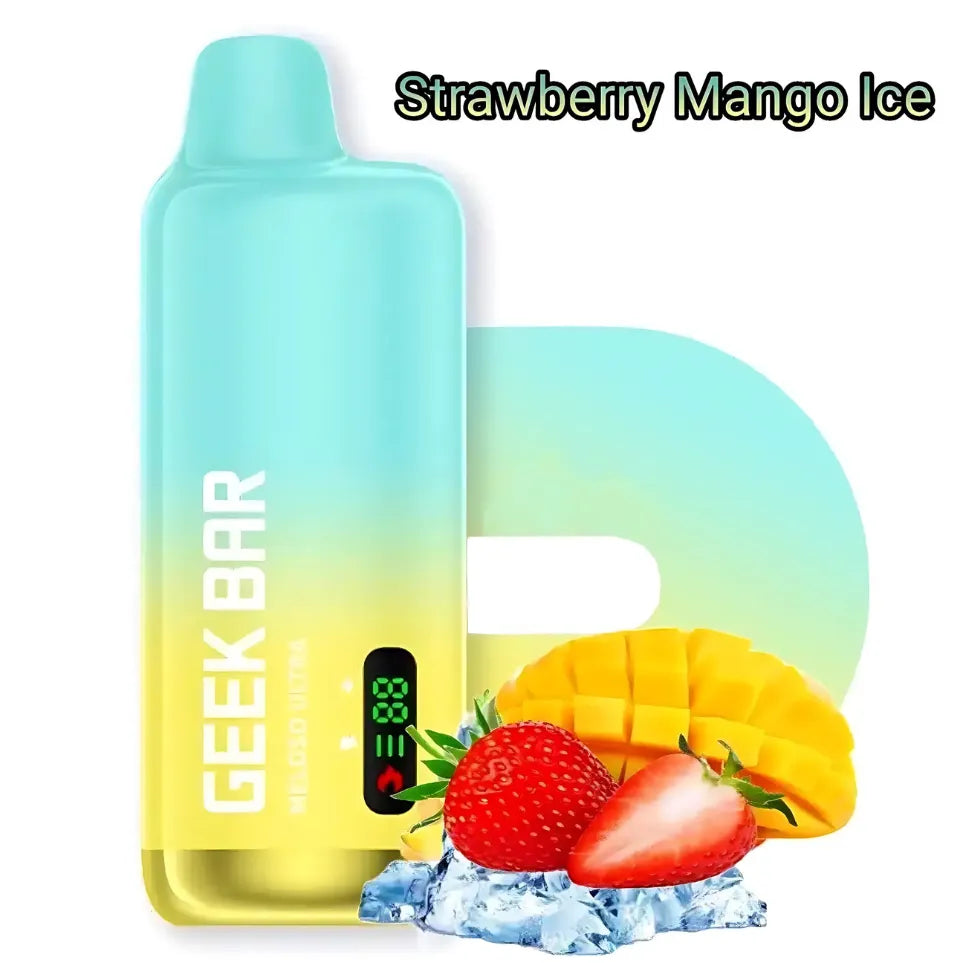 Strawberry Mango Ice  - GEEK BAR Meloso Ultra 10000 Puffs Disposable Vape 50mg Nicotine in UAE