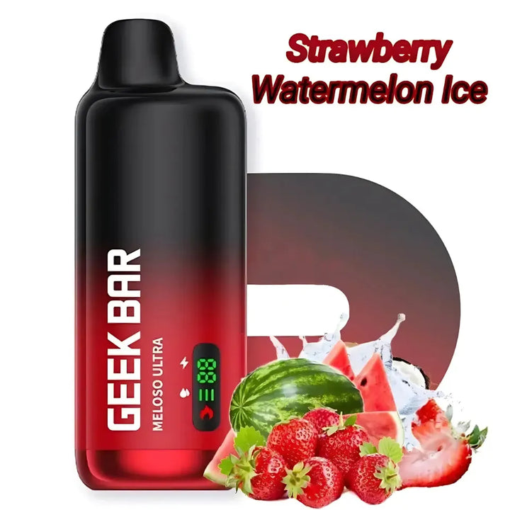 Strawberry Watermelon Ice  - GEEK BAR Meloso Ultra 10000 Puffs Disposable Vape 50mg Nicotine in UAE