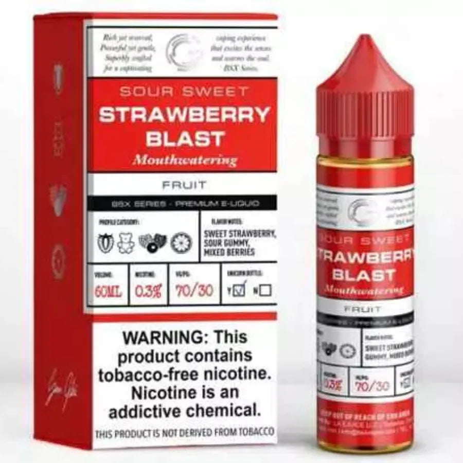  Strawberry Blast  - GLAS VAPOR Basix Series 60ml E-Liquid in Dubai, UAE