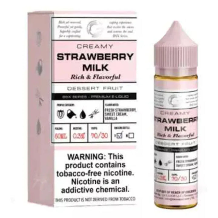 Strawberry Milk   - GLAS VAPOR Basix Series 60ml E-Liquid in Dubai, UAE