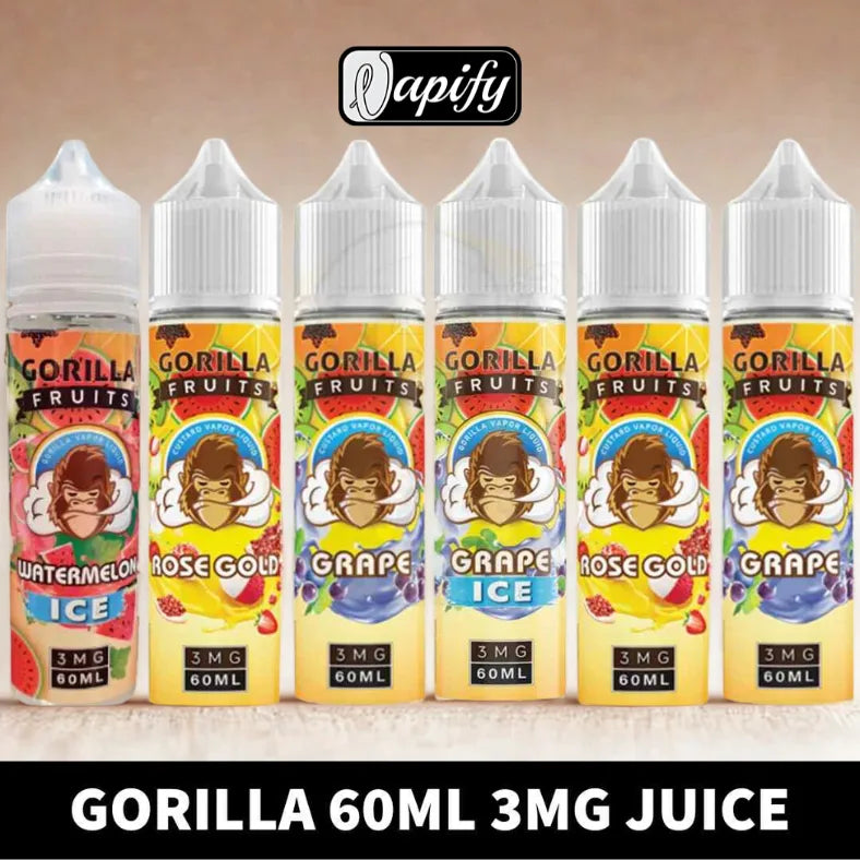 GORILLA 60ml E-LIQUID 3mg & 6mg - in Dubai, UAE