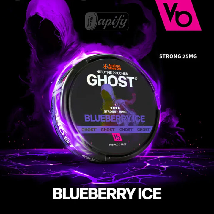Ghost Nicotine Pouches Blueberry Ice 25mg By Vapes Bars in Dubai, UAE