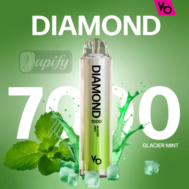 Glacier Mint - Vapes Bars Diamond 7000 Puffs Disposable Vape 2% Nicotine in Dubai, UAE