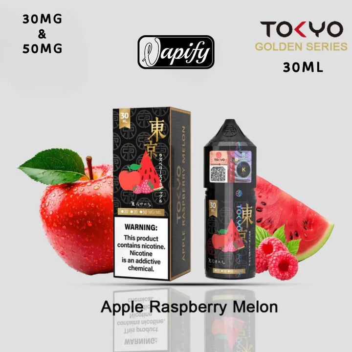 Golden Apple Raspberry Melon - Tokyo Golden Series Saltnic 30ml E-liquid in Dubai, UAE