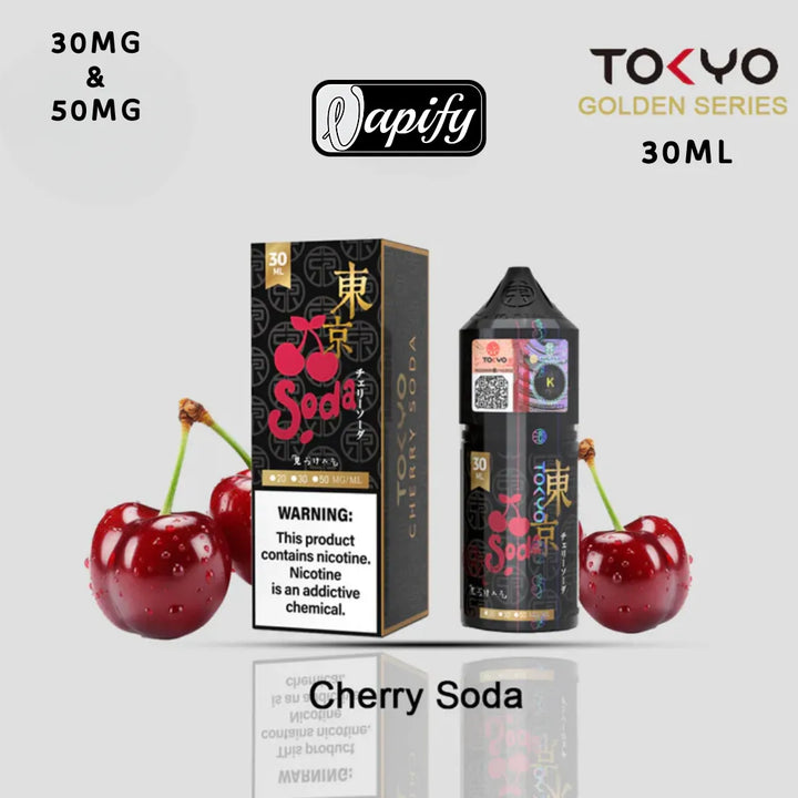 Golden Cherry Soda - Tokyo Golden Series Saltnic 30ml E-liquid in Dubai, UAE