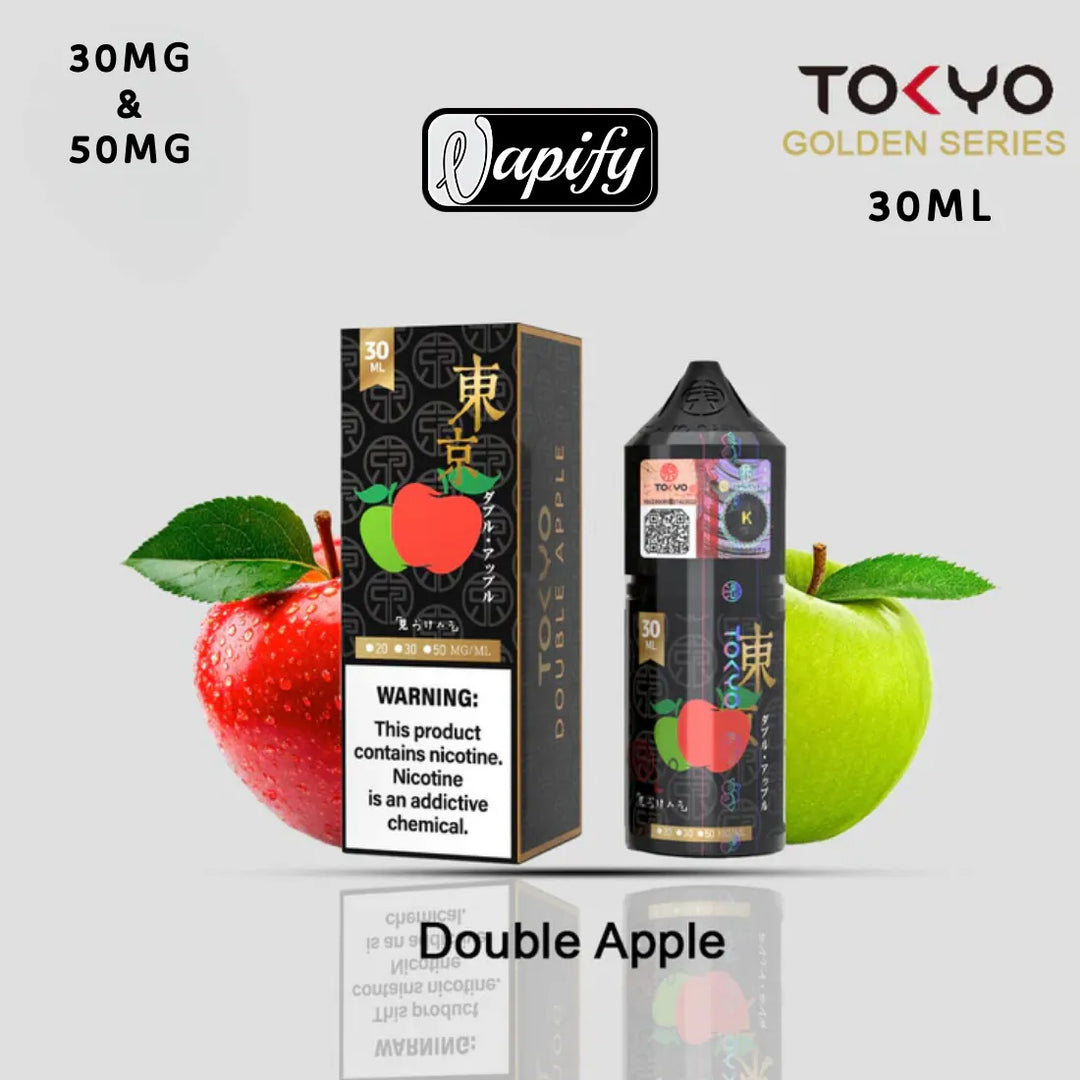 Golden Double Apple - Tokyo Golden Series Saltnic 30ml E-liquid in Dubai, UAE