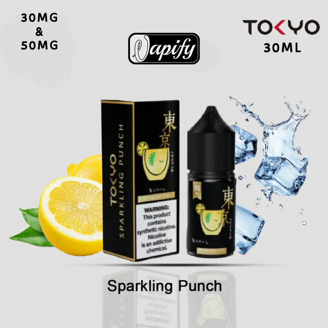 Golden Sparkling Punch - Tokyo Golden Series Saltnic 30ml E-liquid in Dubai, UAE