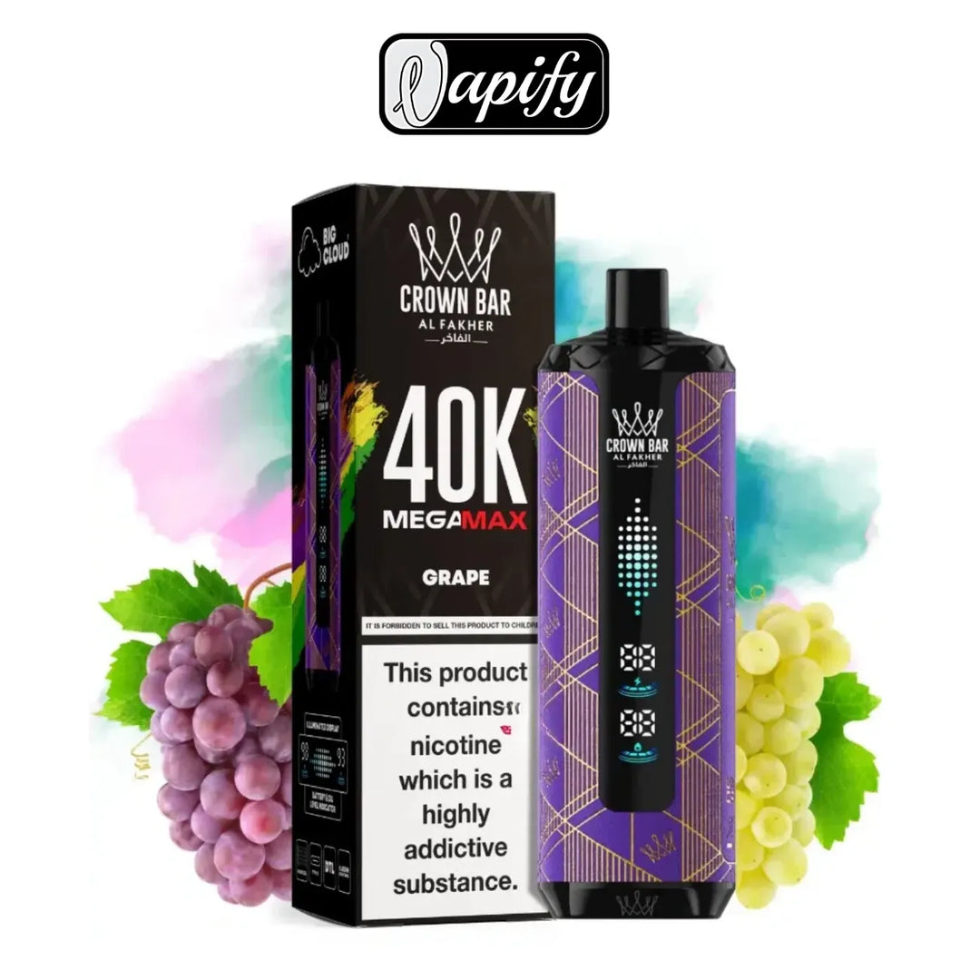 Grape - Crown Bar Al Fakher Mega Max 40000 Puffs in Dubai, UAE