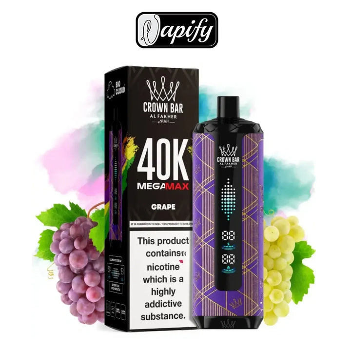 Grape - Crown Bar Al Fakher Mega Max 40000 Puffs in Dubai, UAE