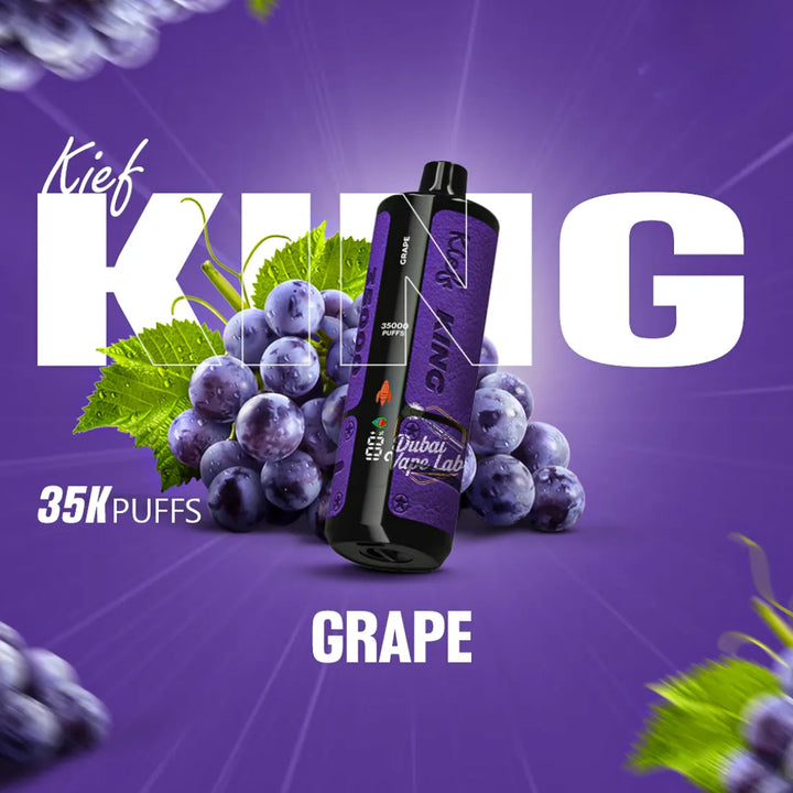 Grape - KIEF King 35000 Puffs Disposable Vape 3mg in Dubai, UAE
